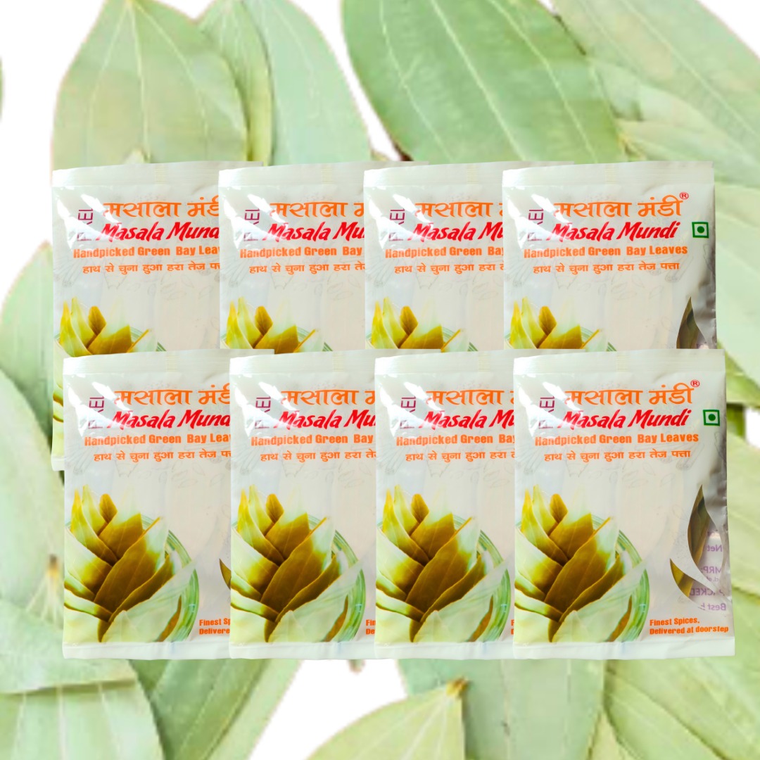 Bay Leaves 20 grams Handpicked & Stem cut Pack of 8 Masala Mundi